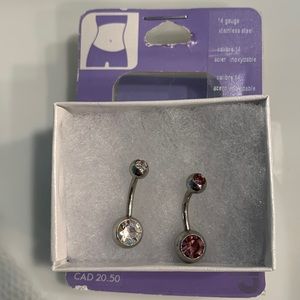 Stainless Steel 14g Belly Button rings x 2